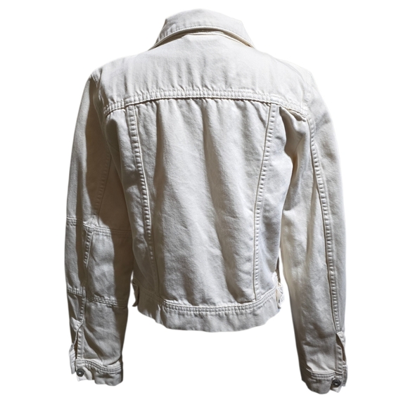 Free People Rumors Denim Jacket In Ecru Size Small - Picture 9 of 9